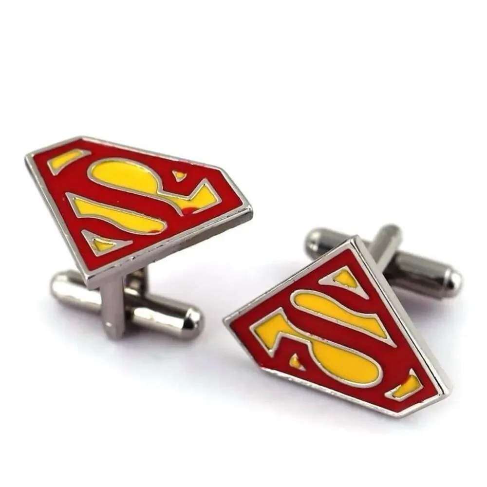 Brand New Mens Boutique Enamel DC Comics Superman Cufflinks Cuff Links